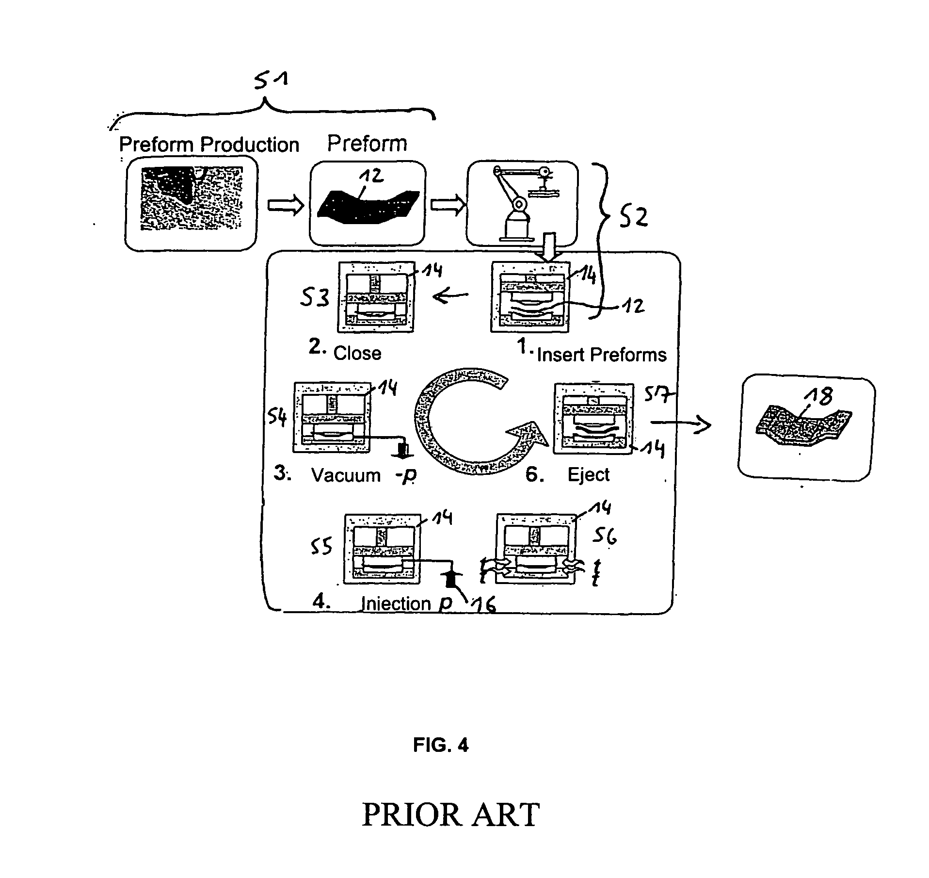 Method for the production of a fibre composite material component and intermediate product for such a method