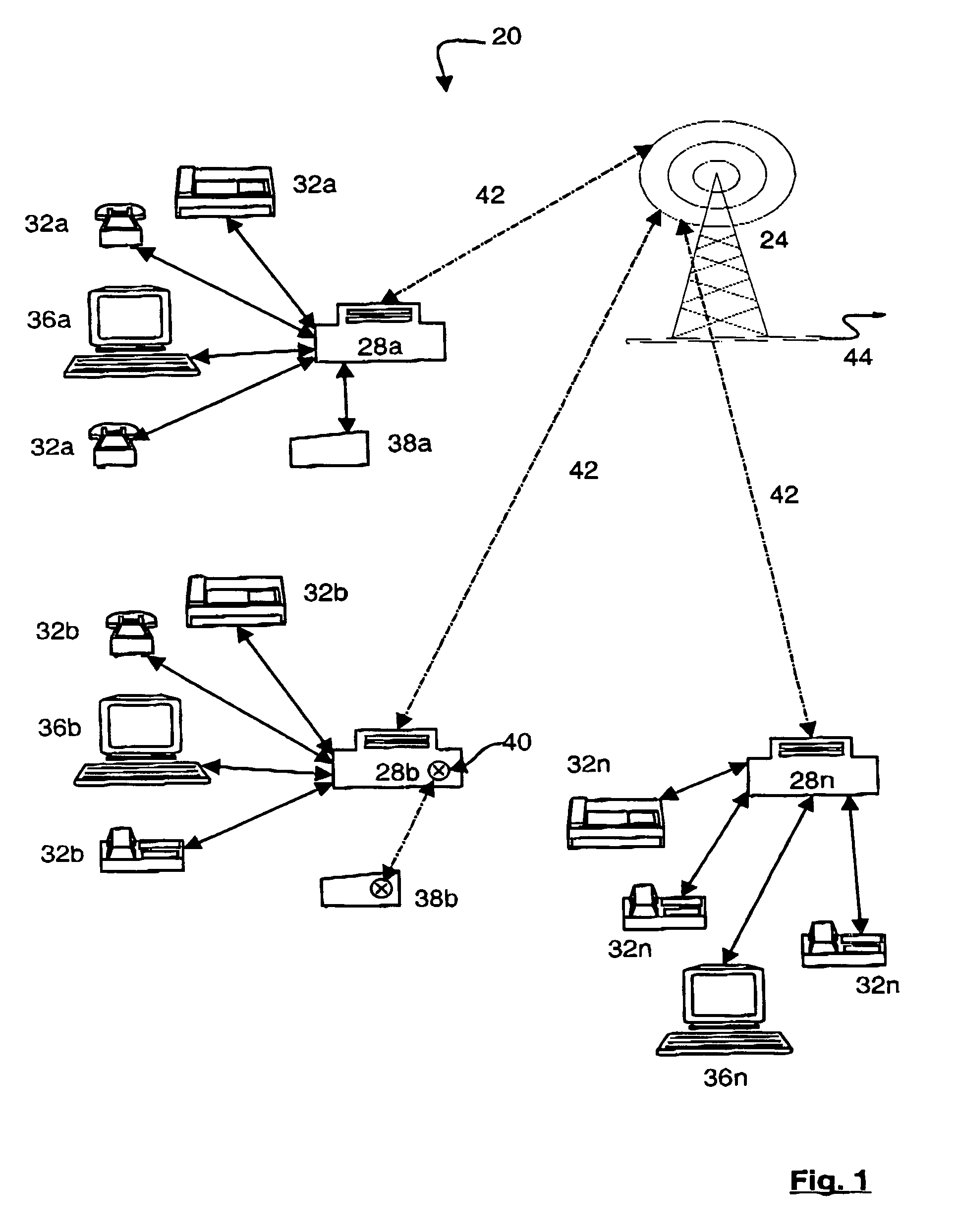 Control channel for a wireless digital subscriber line system