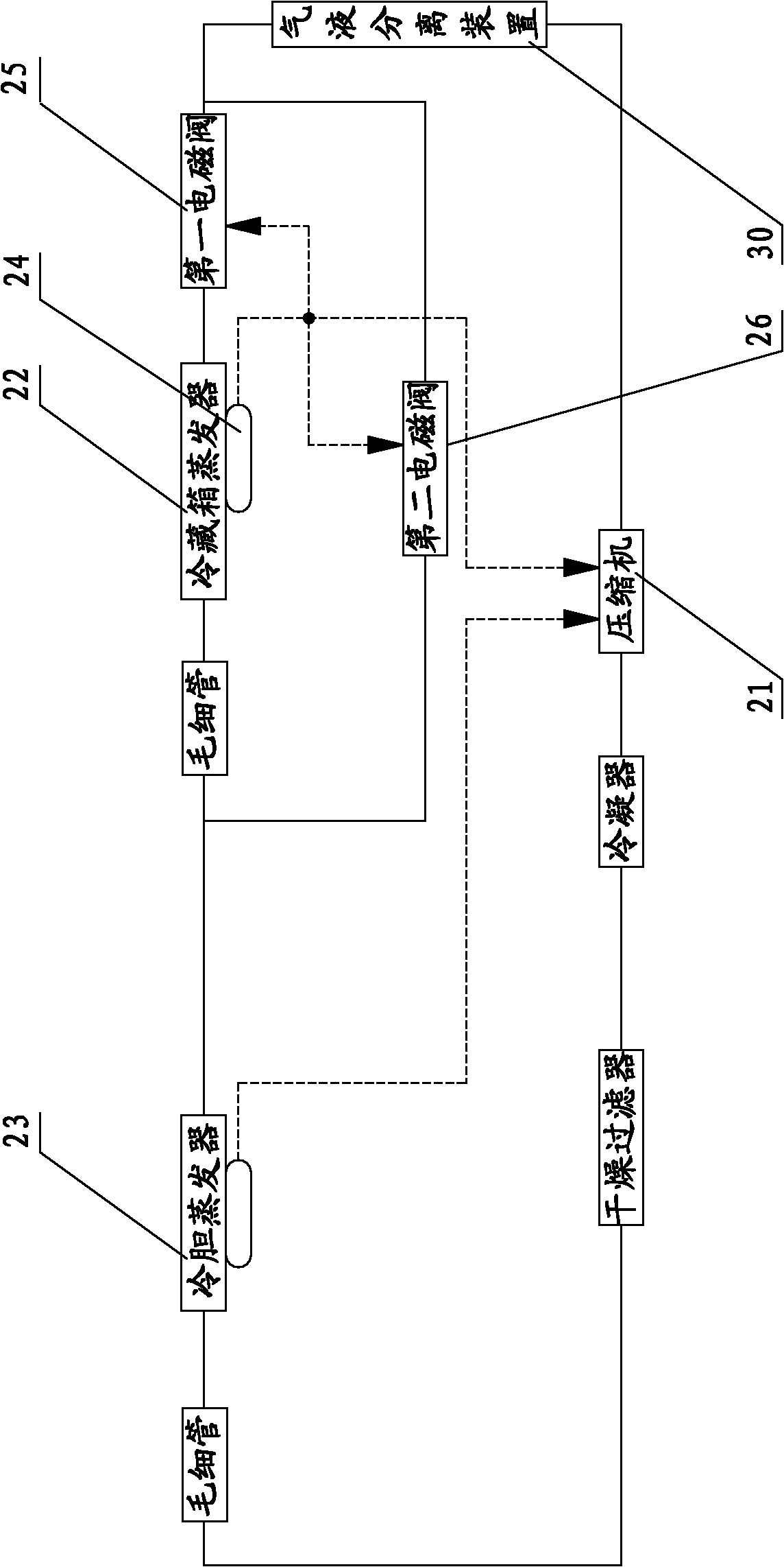 Water dispenser and compressor refrigerating system thereof