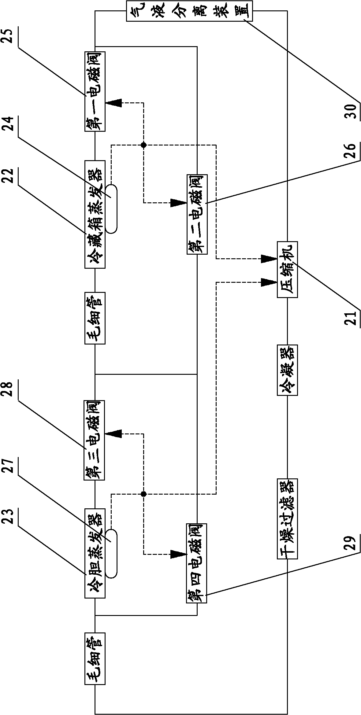 Water dispenser and compressor refrigerating system thereof