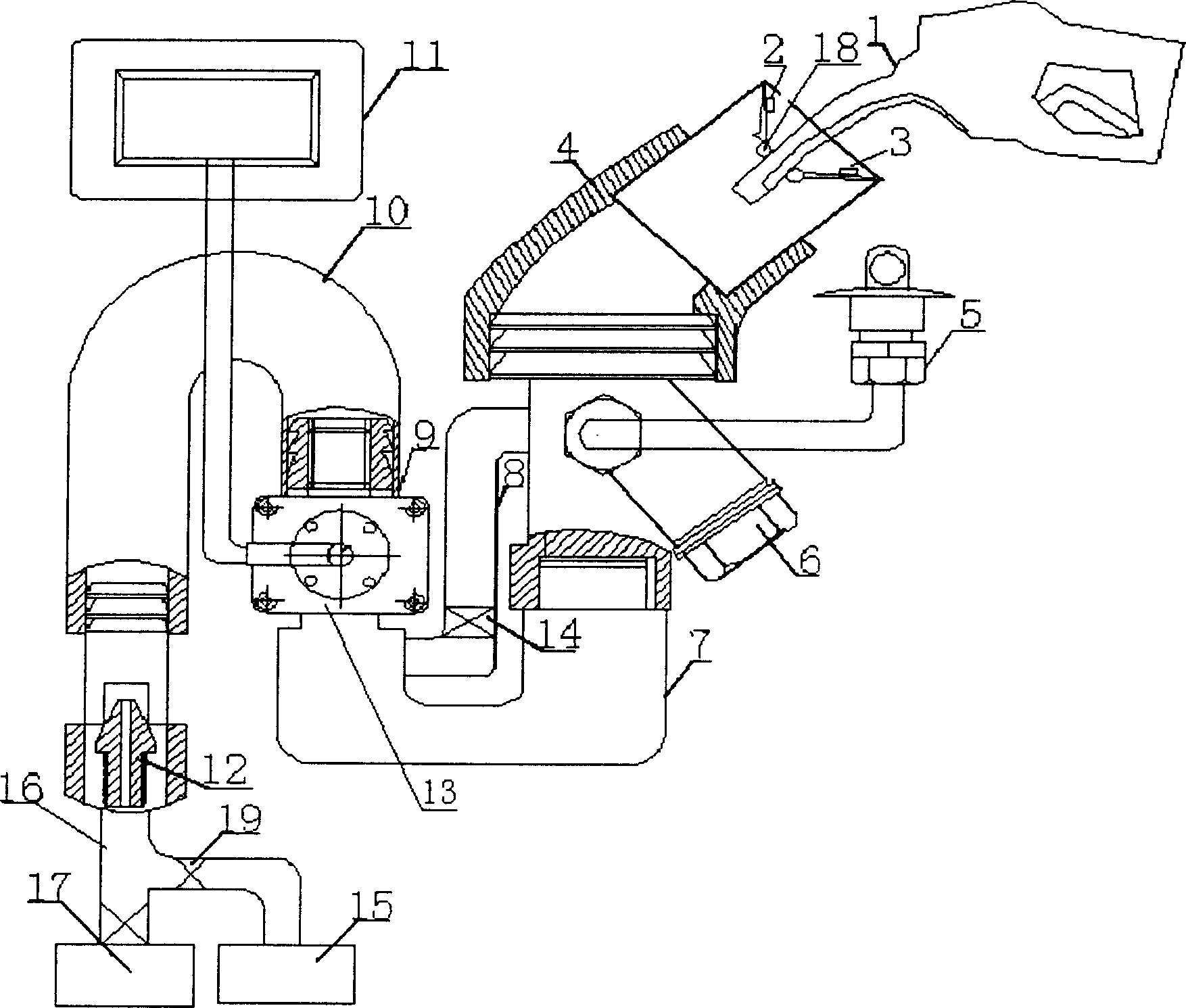 Hidden type fuel measurer