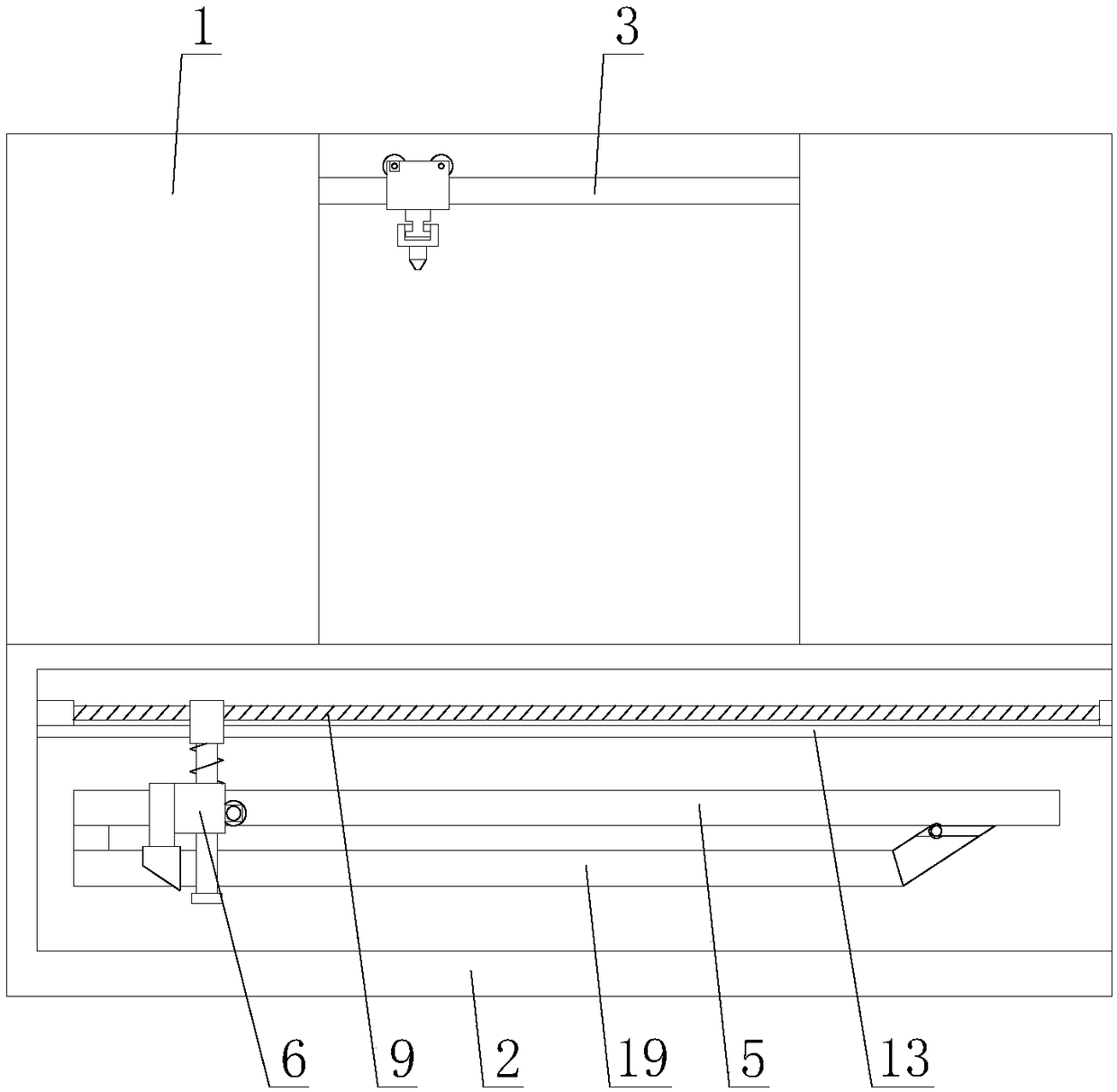 Numerical control machine tool with automatic scrap iron cleaning function