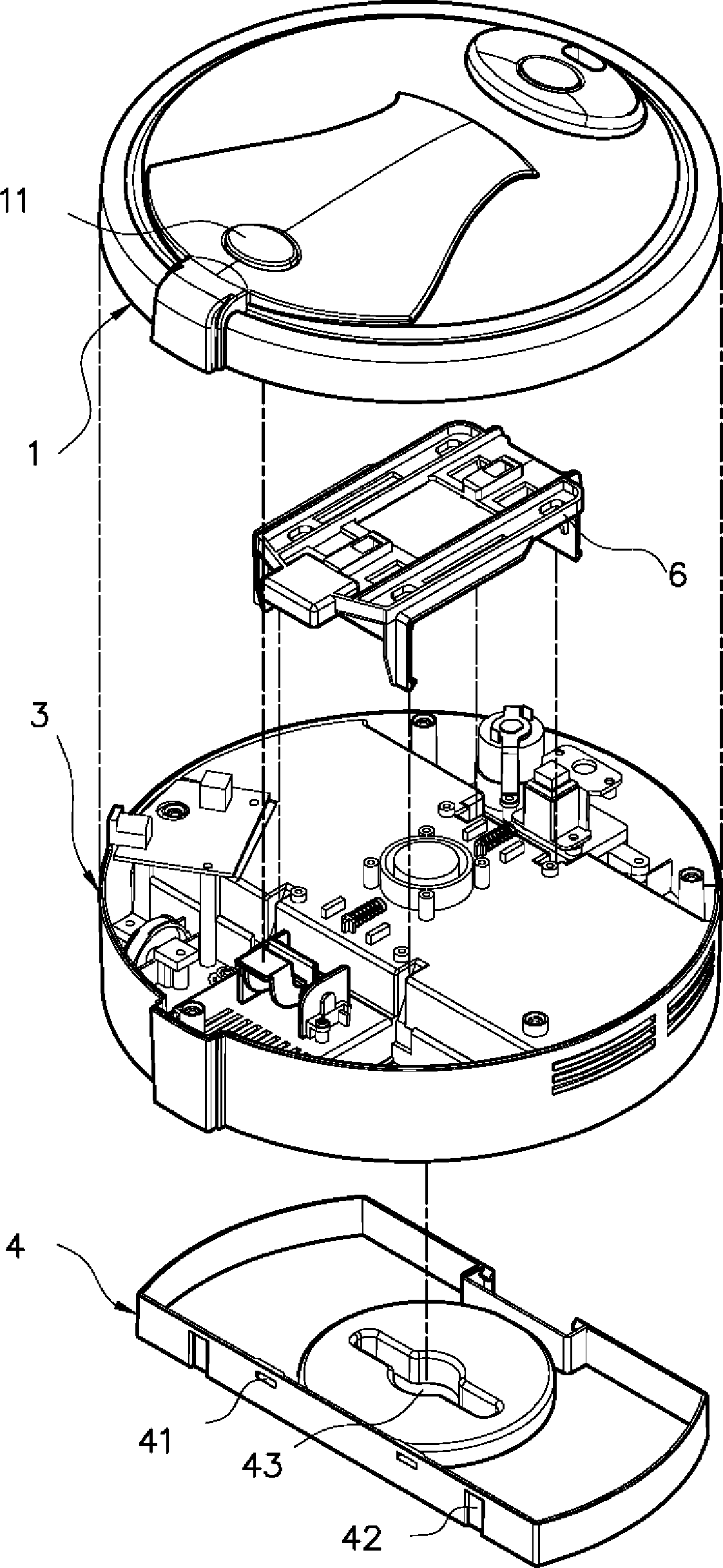 Conveniently cleaned self-propelled dust collection device