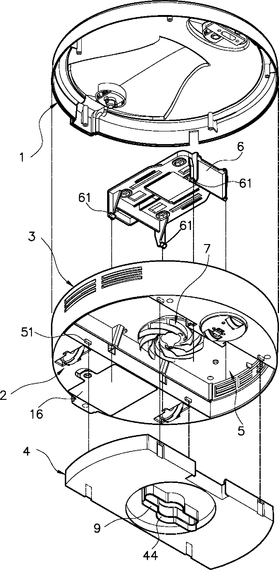 Conveniently cleaned self-propelled dust collection device