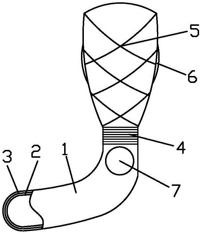 Graded compression stocking