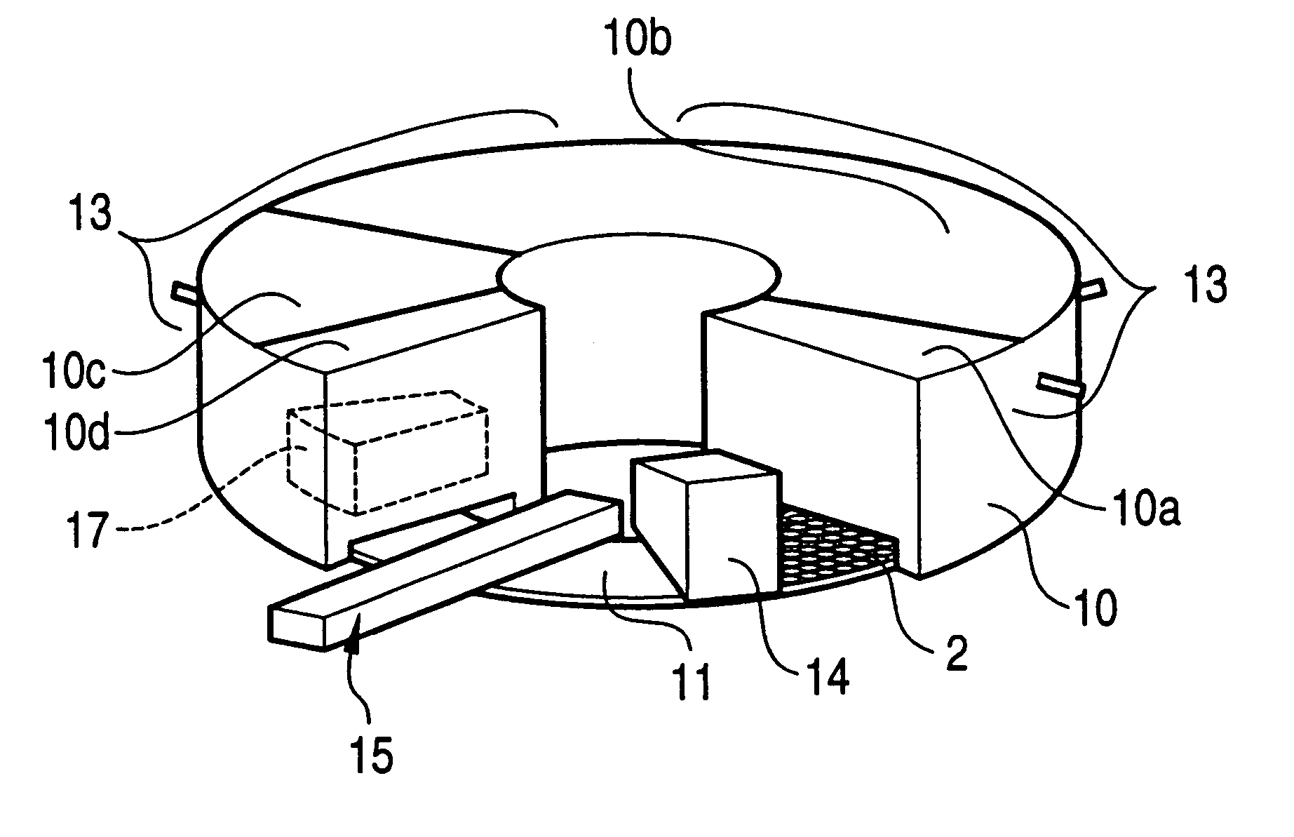 Apparatus for producing a reduced metal, and traveling hearth furnace for producing the same