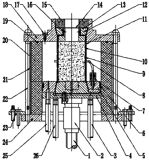 Triaxial multiple coal and gas outburst test method