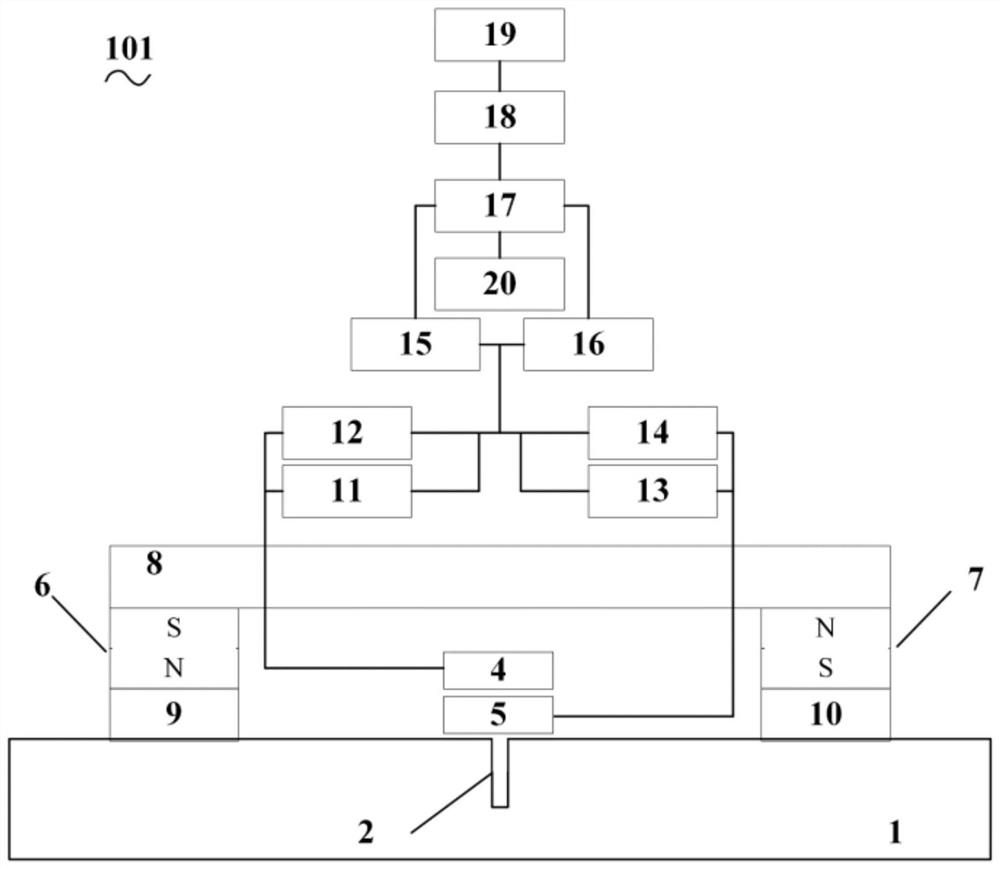 Crack defect quantification method and device based on magnetic flux leakage space integration