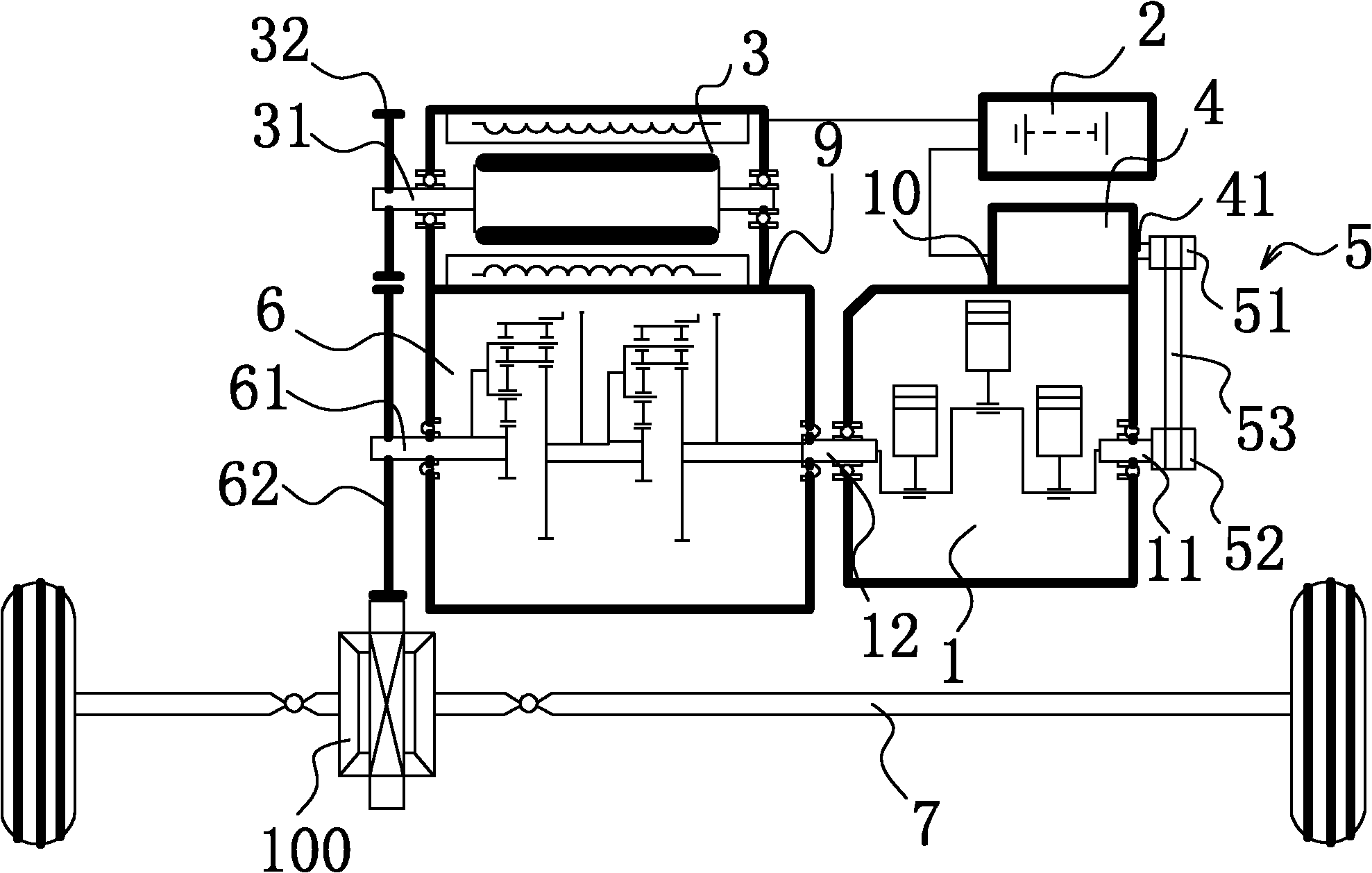 Parallel hybrid drive system