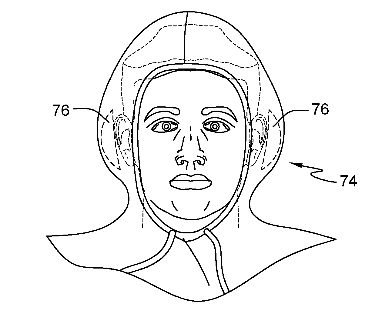 Garment With Sound Absorbing Layer