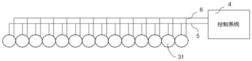 Control system of pneumatic massage instrument