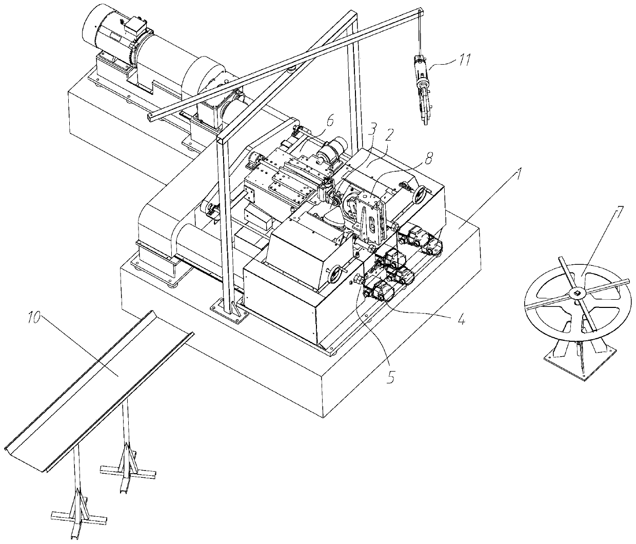 Screw blade cold-rolling mill