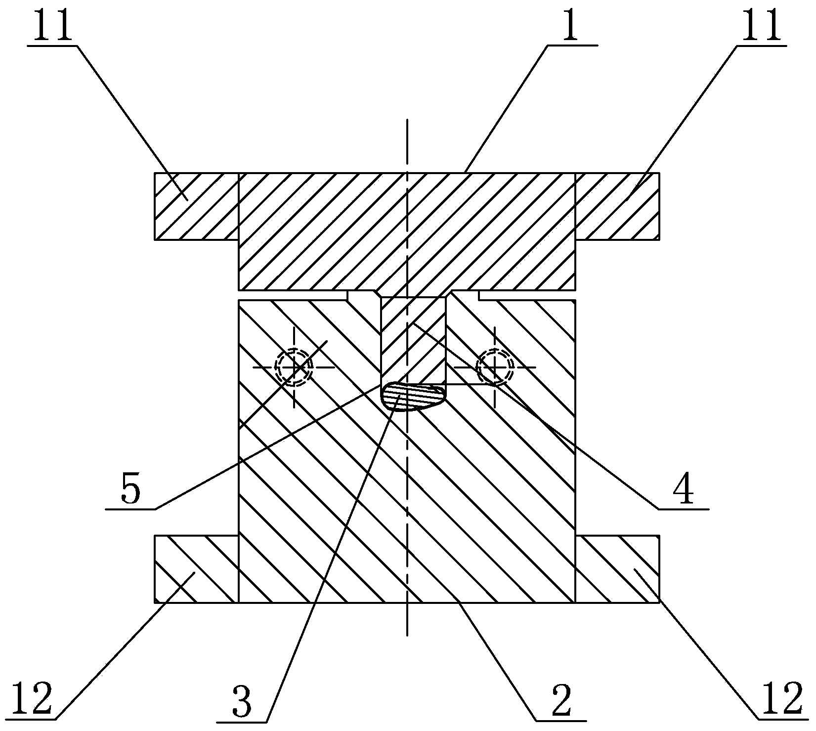 Mold for forming hollow static blade flow guide core of light-weight gas turbine engine turbine