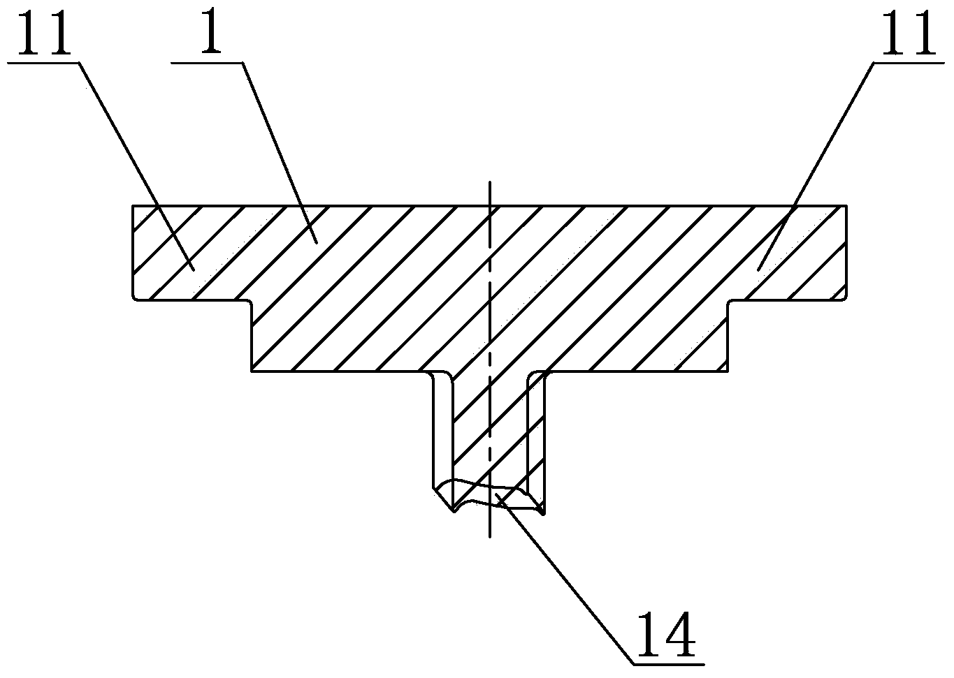 Mold for forming hollow static blade flow guide core of light-weight gas turbine engine turbine