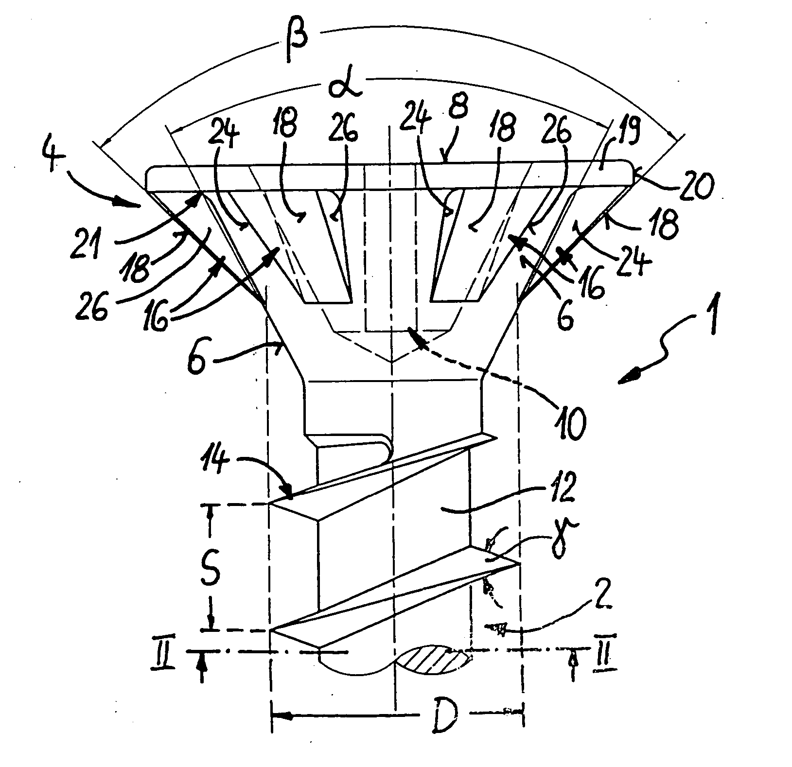 Countersunk screw