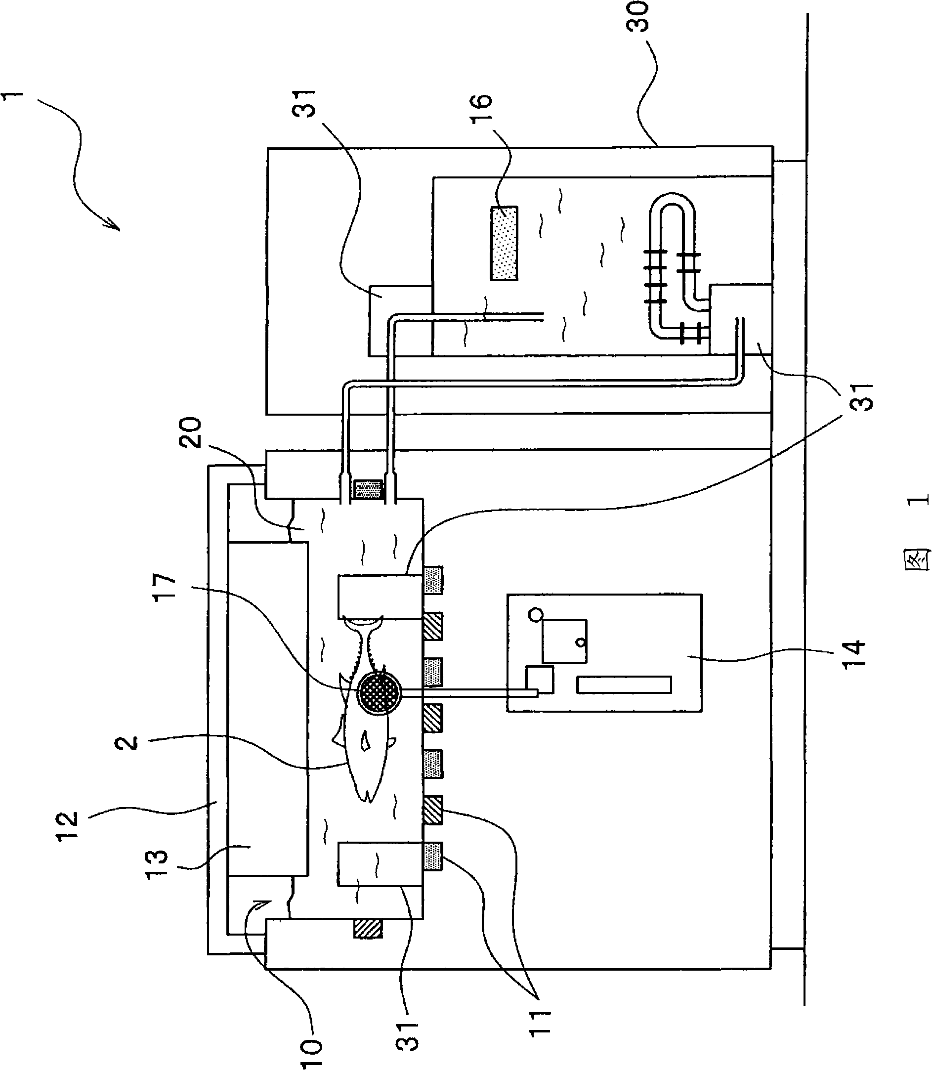 Underwater thawing and freezing device using complex wave motions