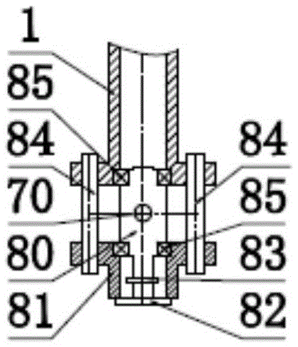 Low-frequency series-connection humanoid four-degrees-of-freedom mechanical foot