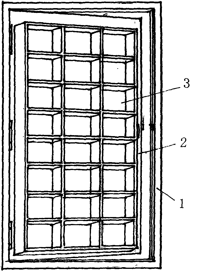 Security door provided with storage locker