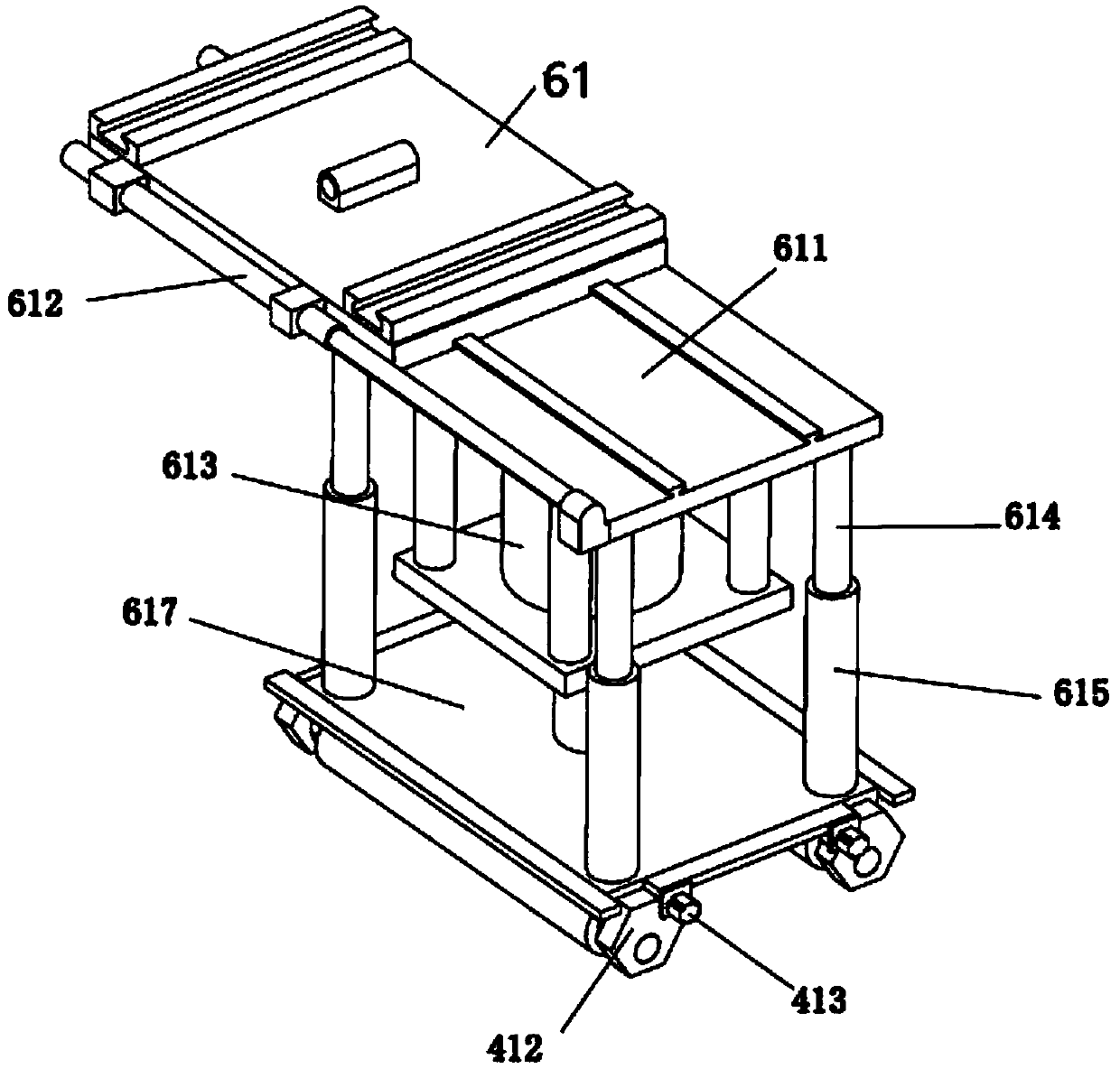 A working method of a cutting device for phosphor copper mesh