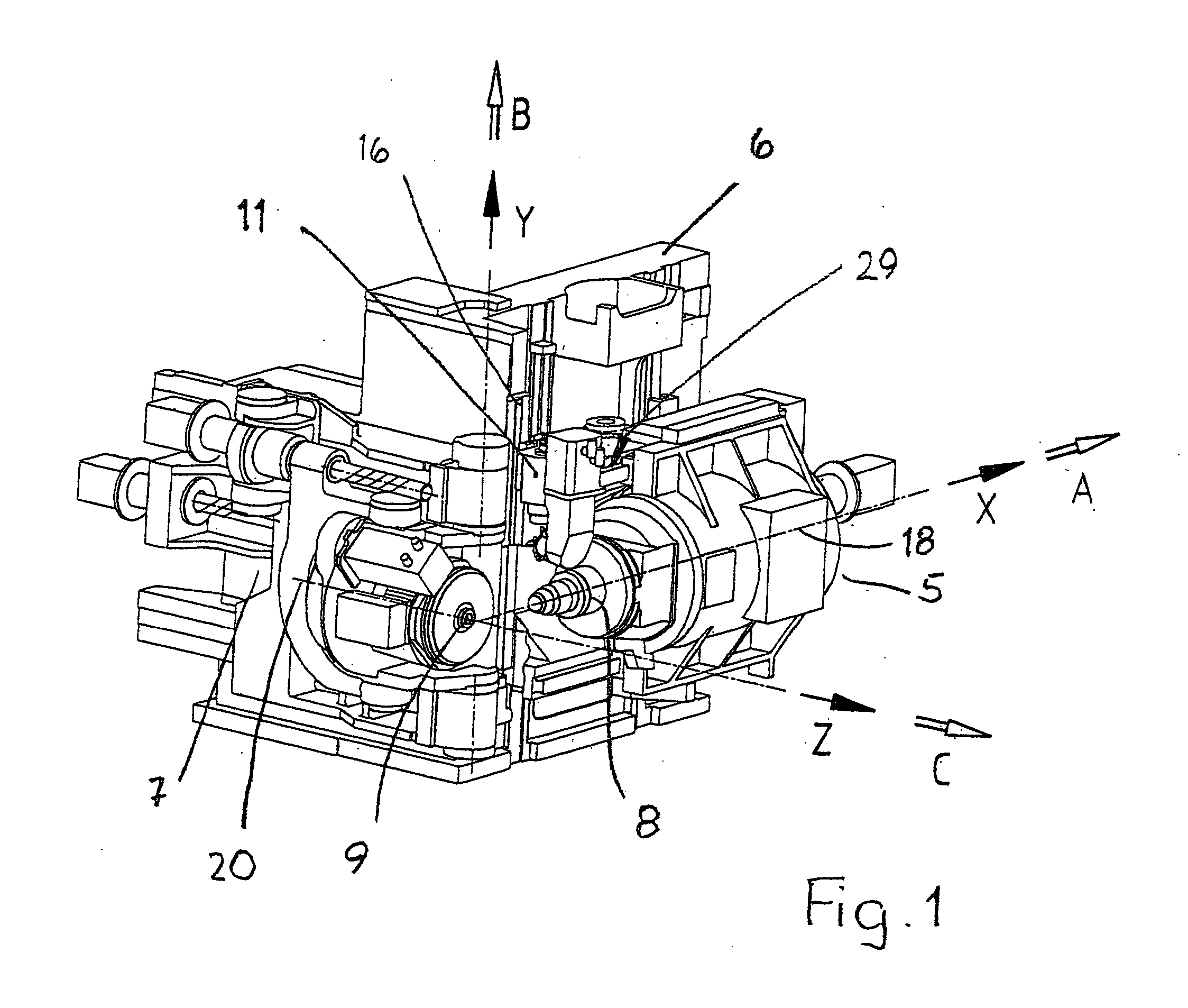 Gear cutting machine, in particular bevel gear cutting machine, having a device for chamfering / deburring the edges of a work piece