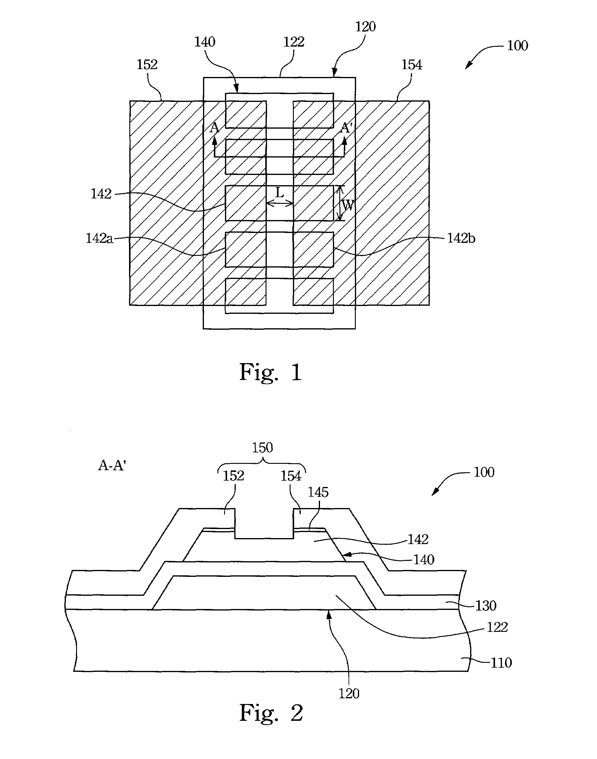 Multi-channel thin film transistor structure