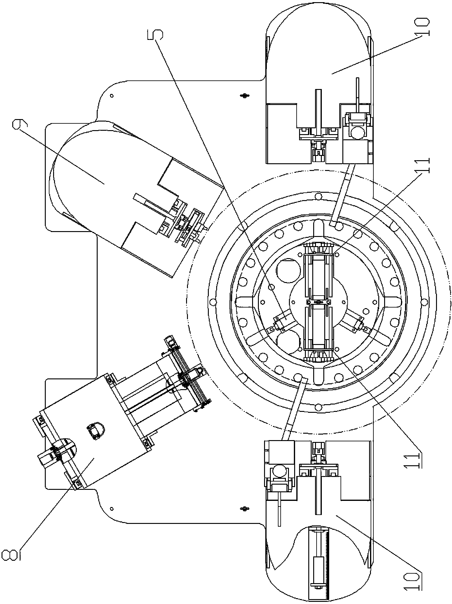 Turret cylinder and support plate welding assembling tool