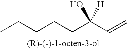 Method and compositions for attracting mosquitoes employing (R)-(-) isomers of 1-alken-3-ols