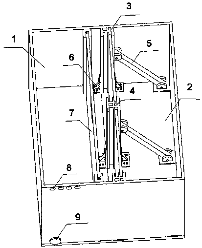 Movable anti-flood wall water retaining test device and test method