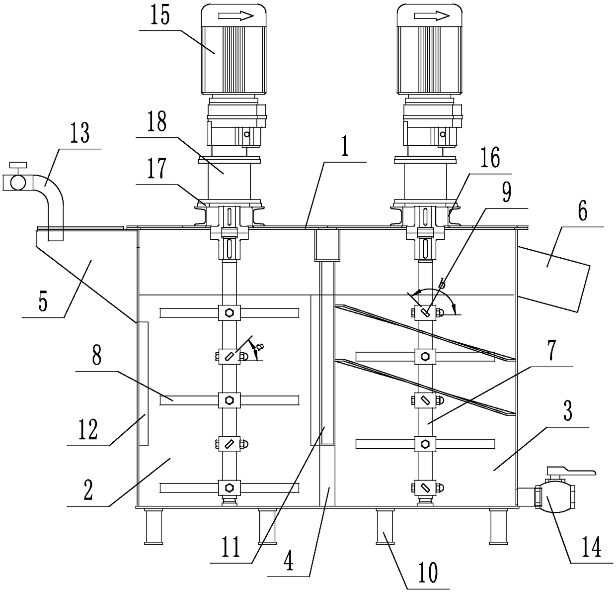 Two-stage vertical type sand washer