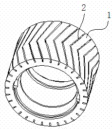 Crushing roller of roller type high-frequency vibration crusher and manufacturing method thereof