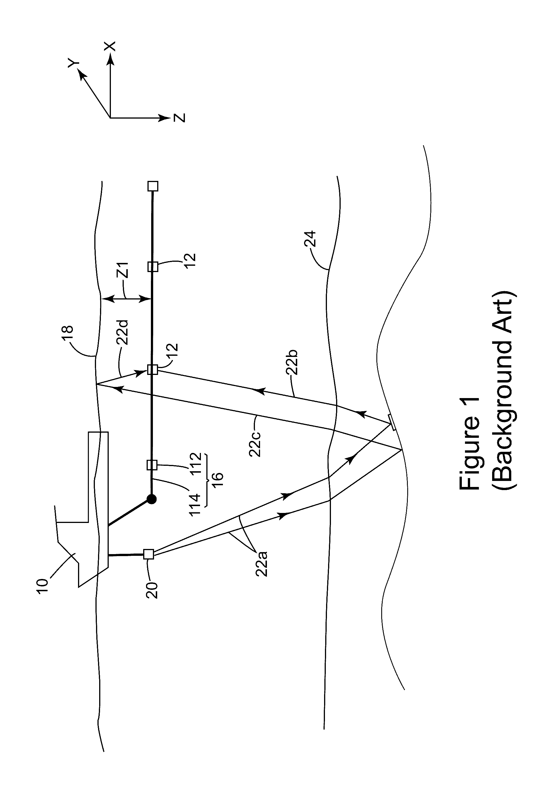 Device and method for deghosting variable depth streamer data