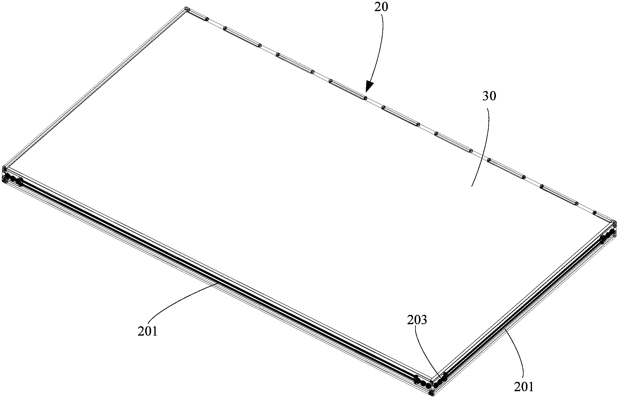 Display module structure and installing method thereof