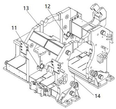 On-line installation method for bearing seat of coiling aid roll frame of hot-rolling coiler