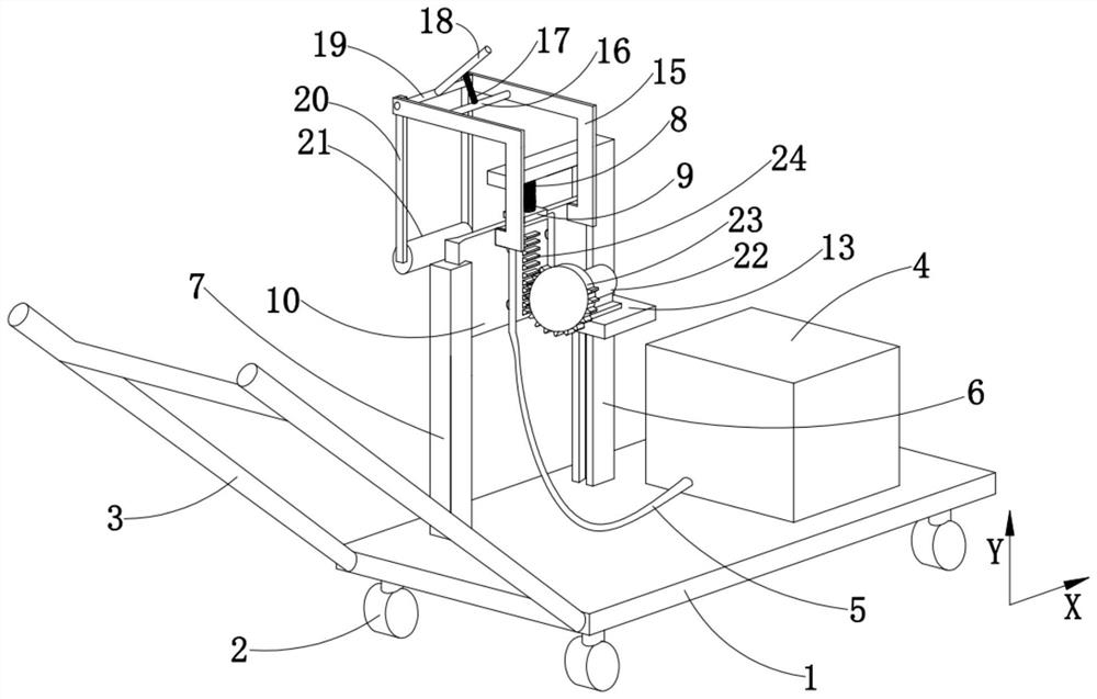 Road guardrail cleaning device