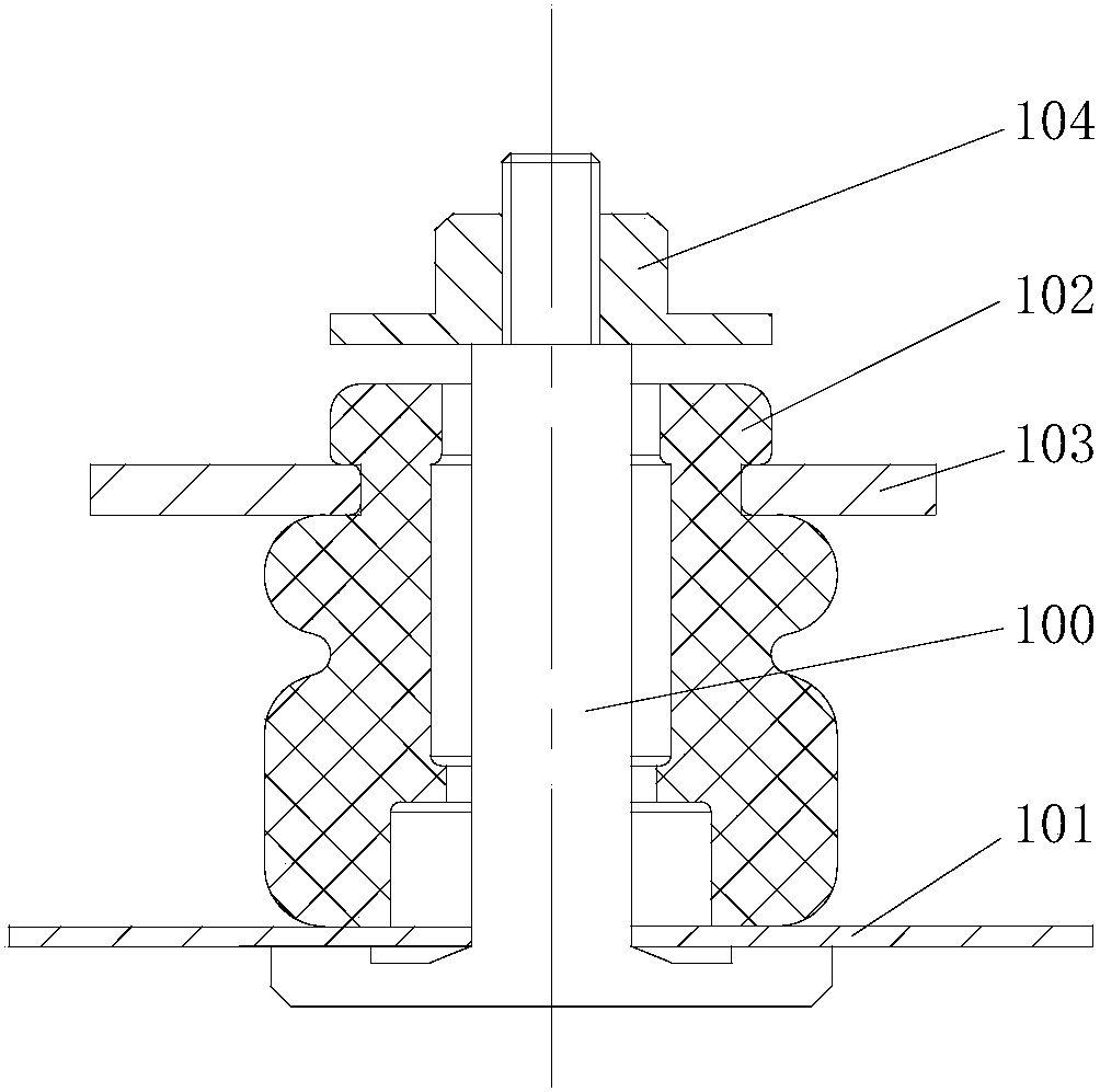 A kind of damping foot pad and air conditioner