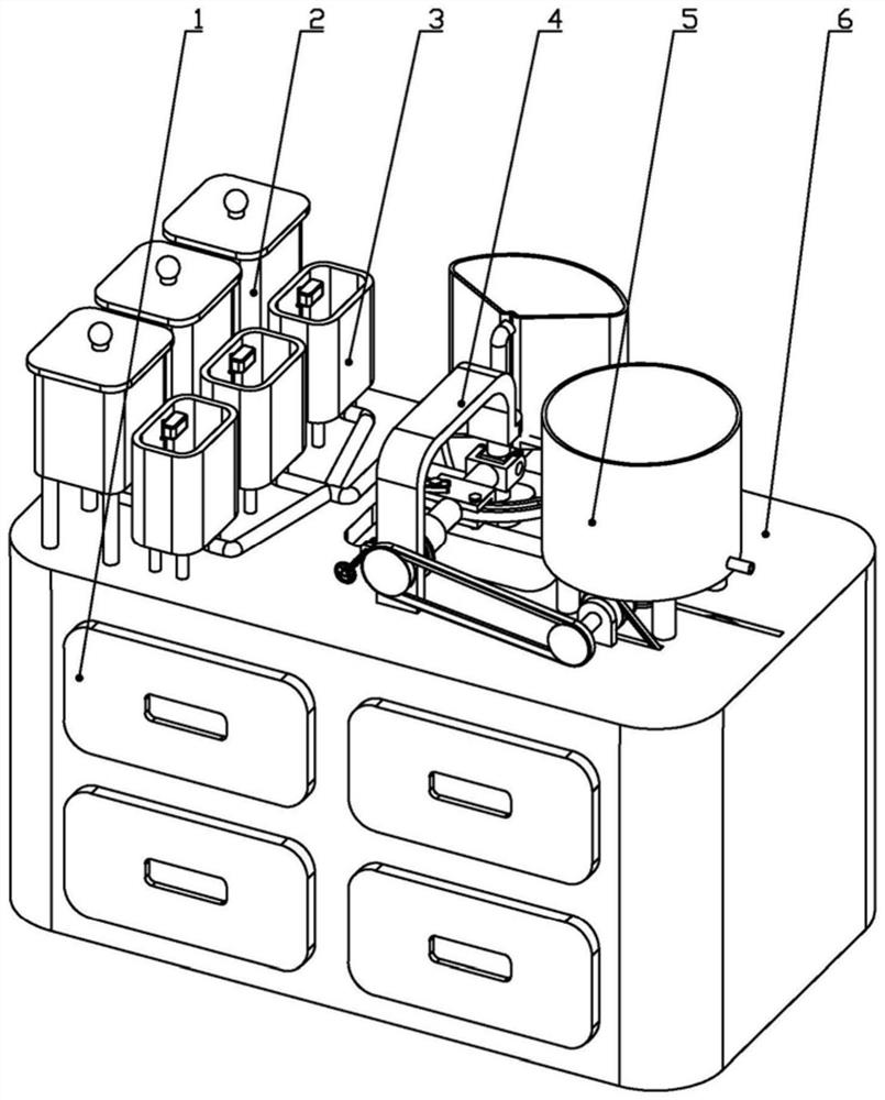 Pharmaceutical spraying preparation liquid mixing device