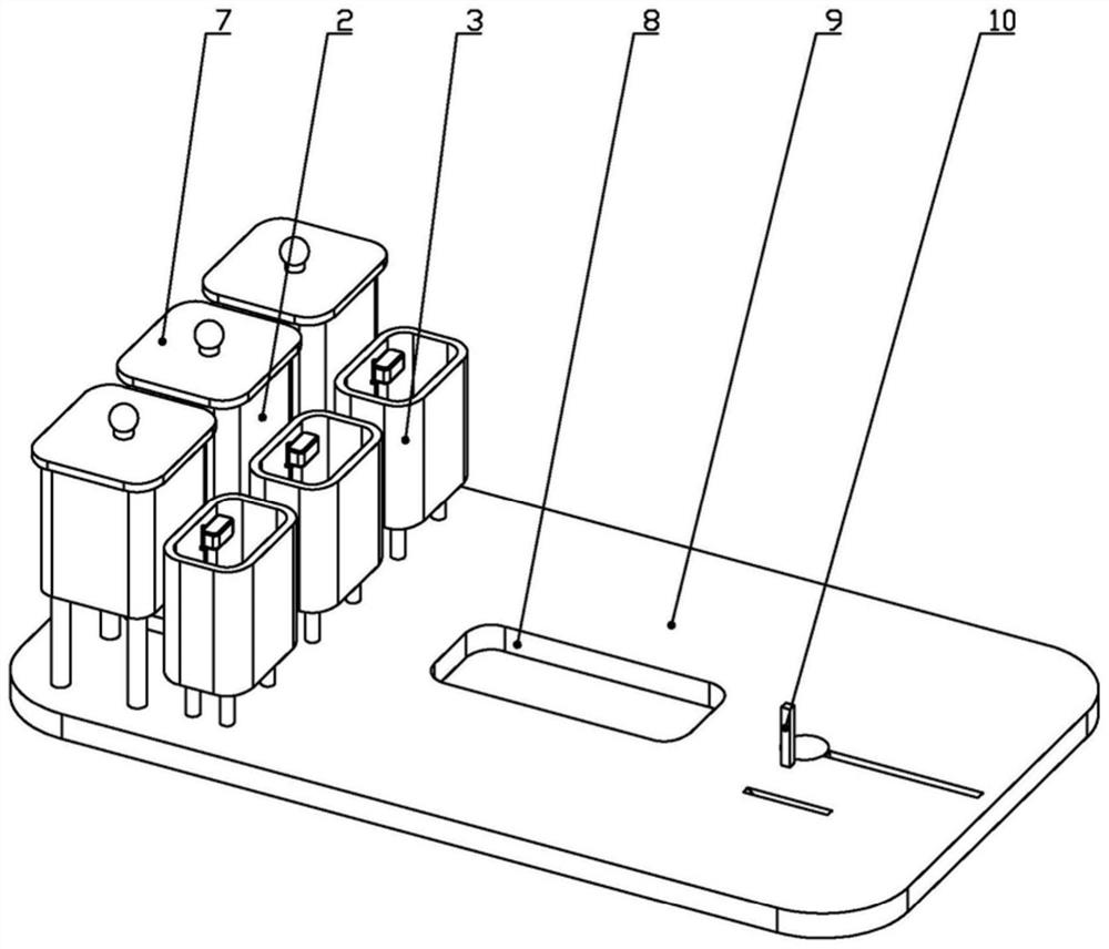 Pharmaceutical spraying preparation liquid mixing device