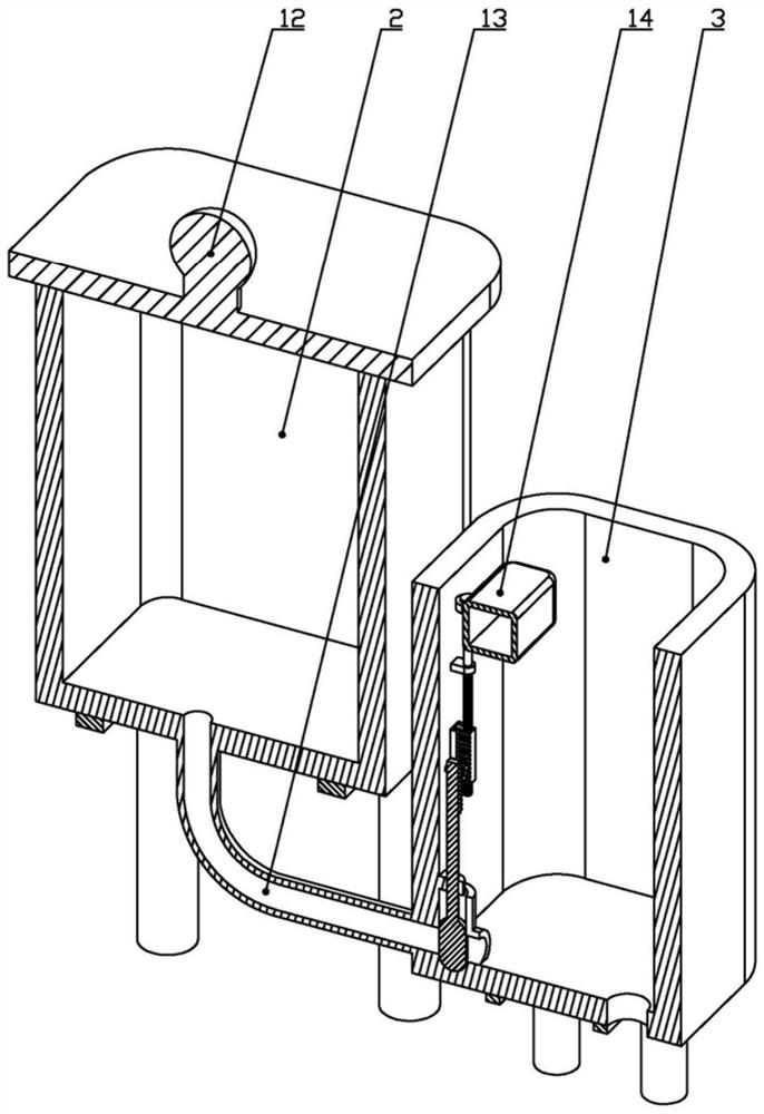 Pharmaceutical spraying preparation liquid mixing device