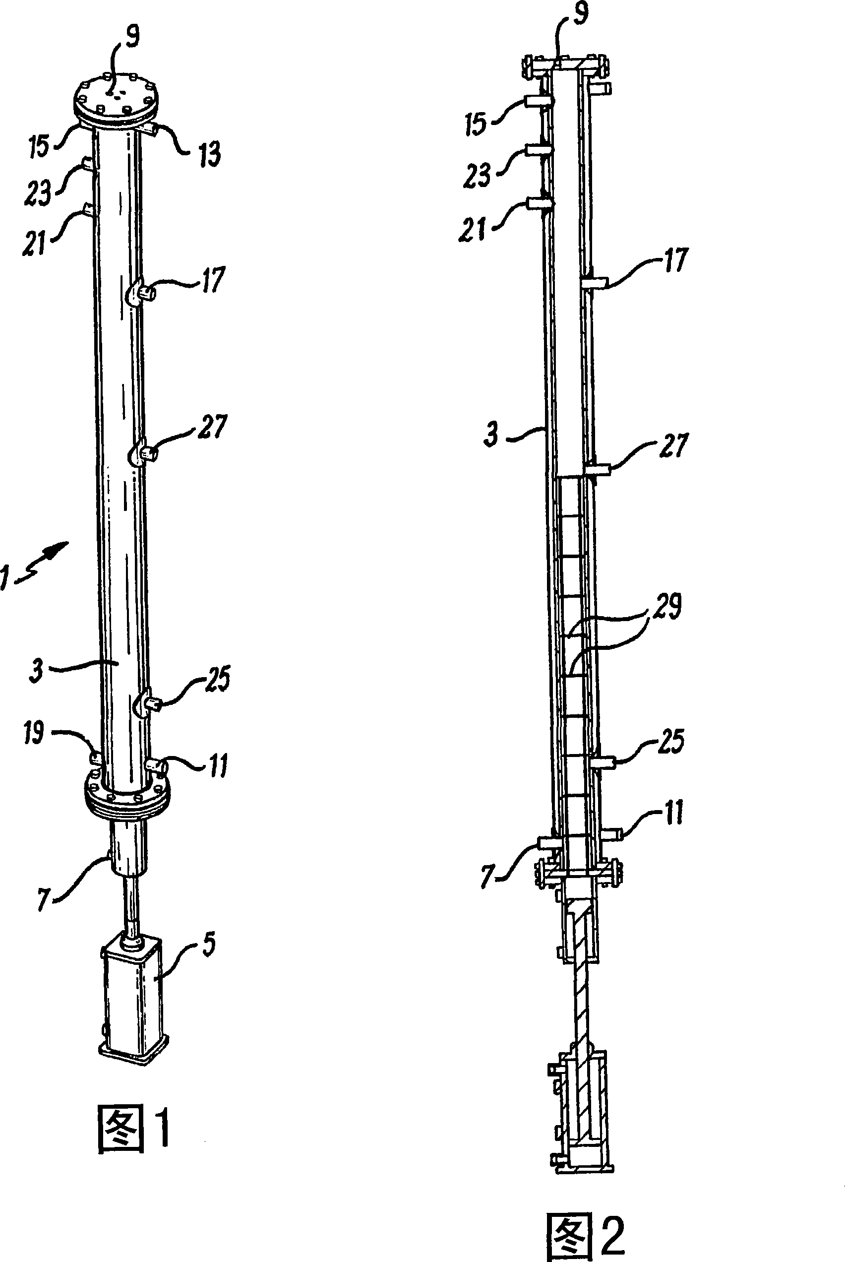 Method and apparatus for fluid-liquid reactions