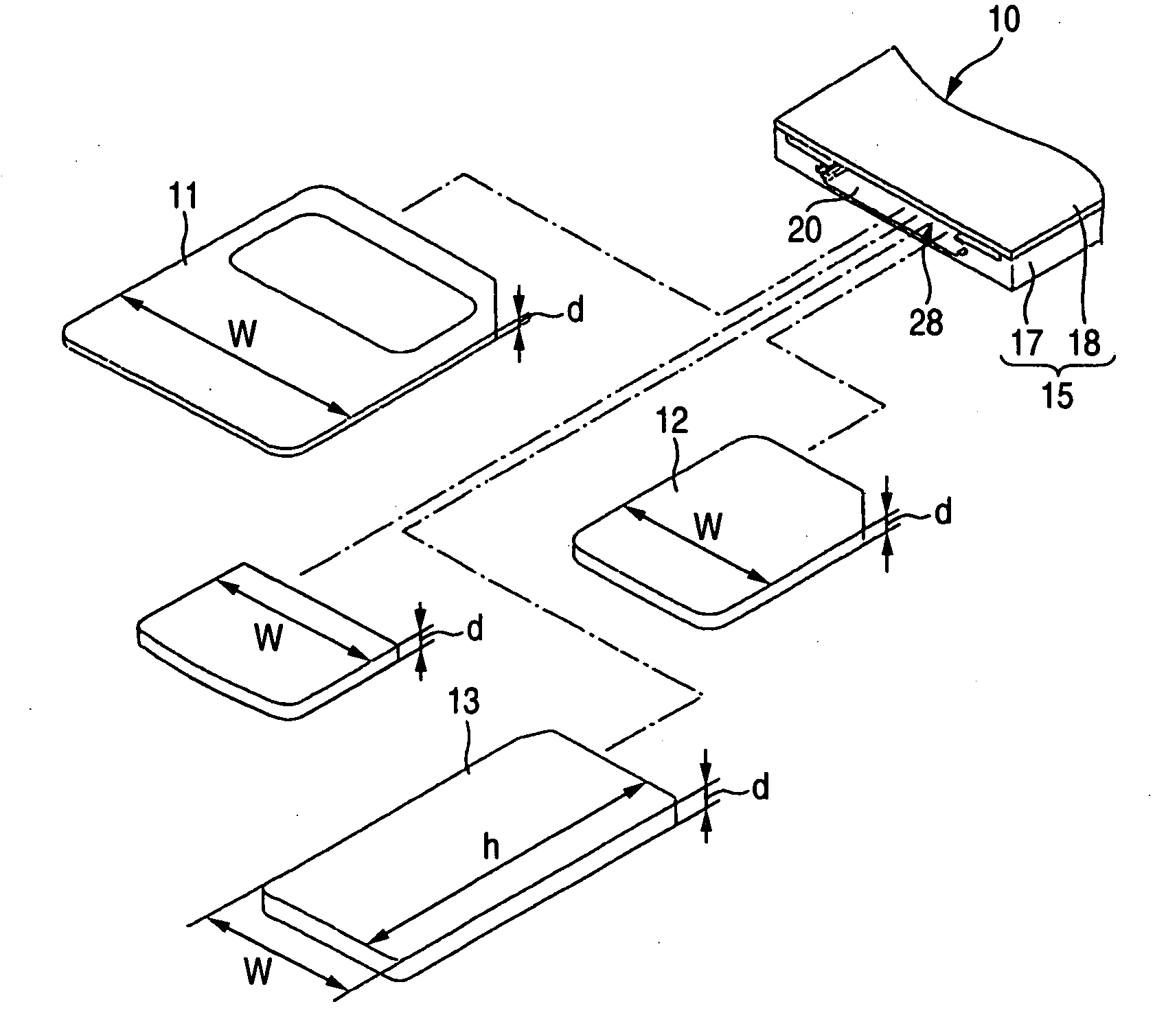 Card connection device and information processing apparatus equipped with the card connection device