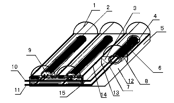 Light condensation solar water heater device based on phase-change heat accumulation