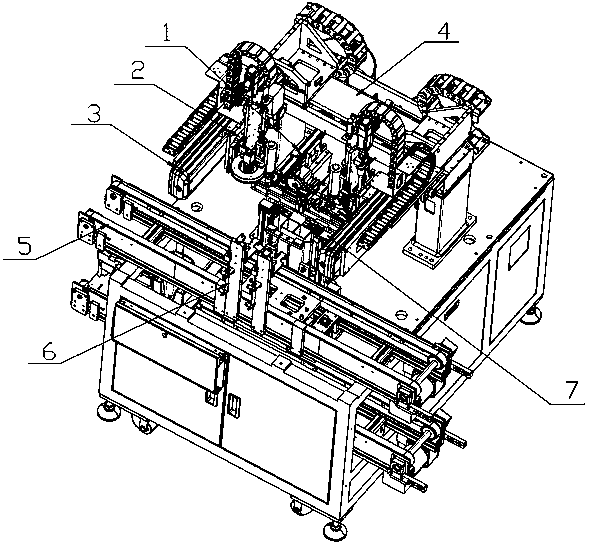 Optical product automatic locking stud machine