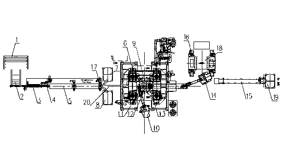 Production device and production technology for non-quenched and tempered steel forge piece automatic forging