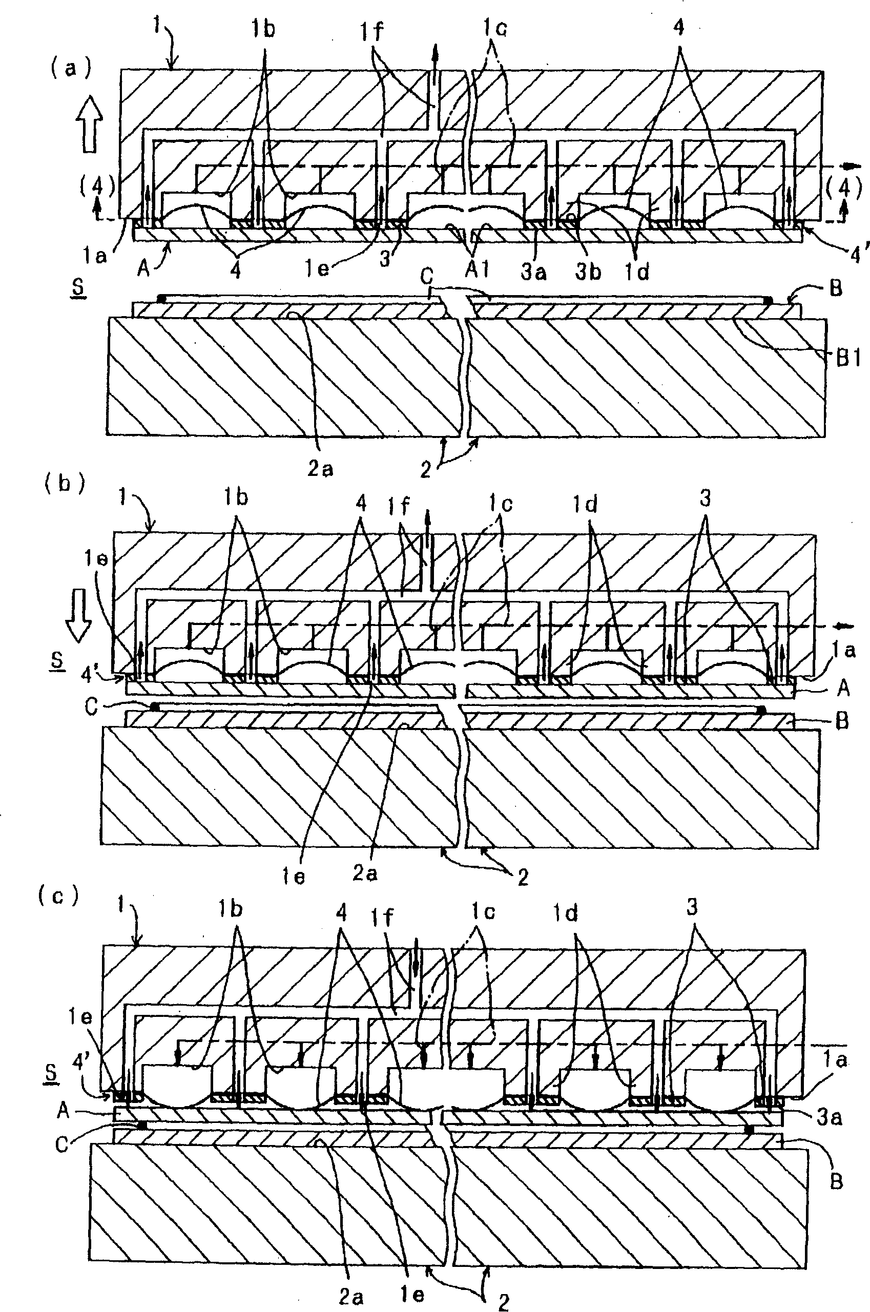 Adhesive chuck device