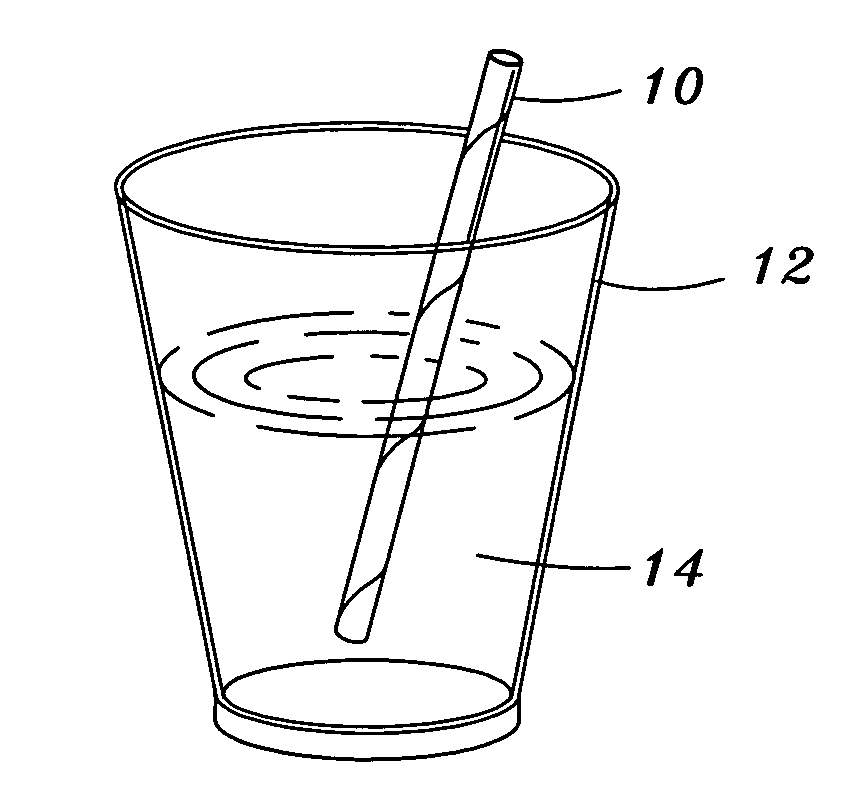 Edible drinking straw