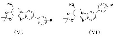 Biphenyl benzimidazole azasugar derivative as well as synthesis method and application thereof