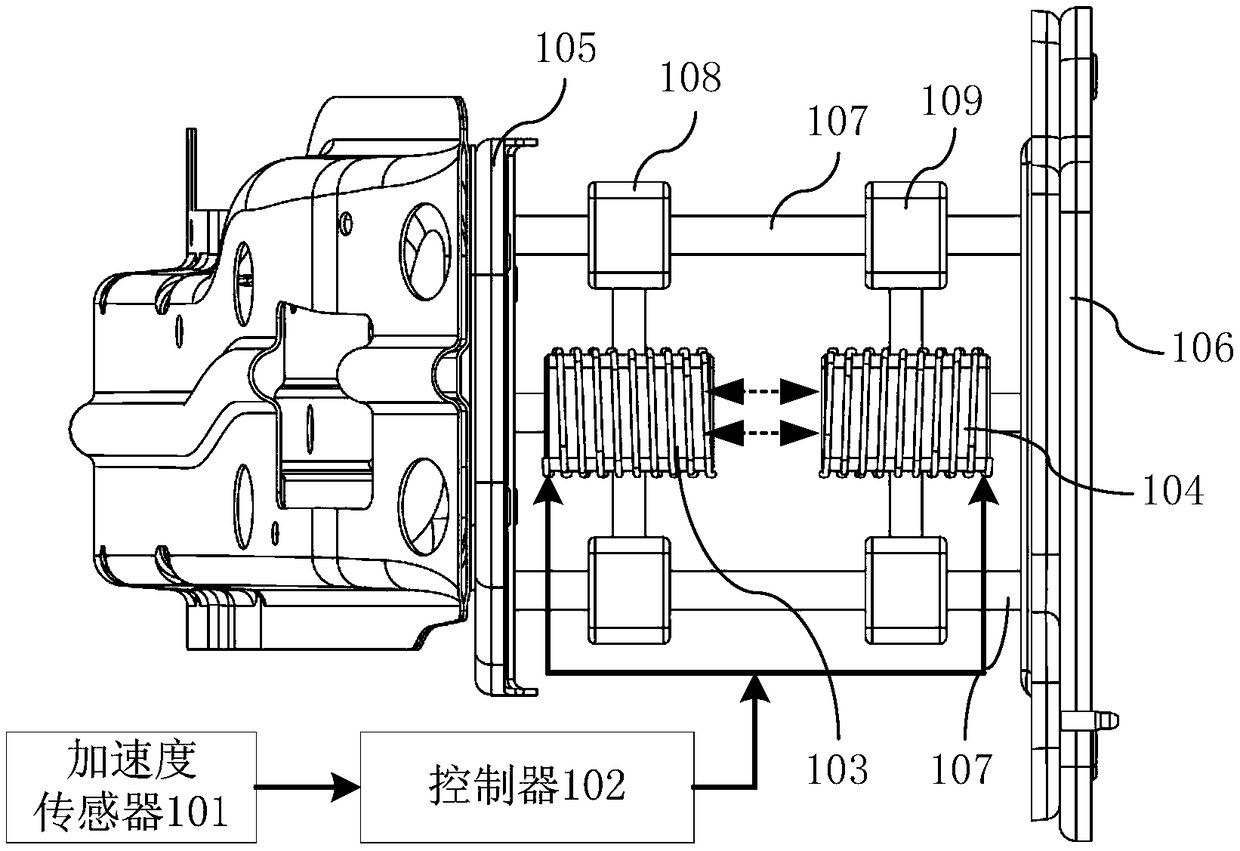 Automobile collision energy absorption control device, method, storage medium and electronic device