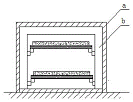 Low-energy consumption concrete component curing kiln arranged on the upper and lower floors of the access passage