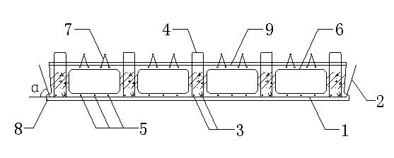 Integrally fabricated box-shaped multi-ribbed composite floor