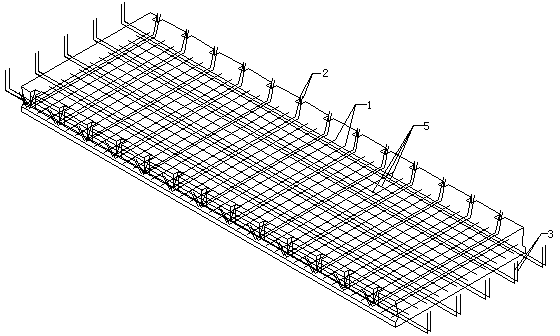 Integrally fabricated box-shaped multi-ribbed composite floor